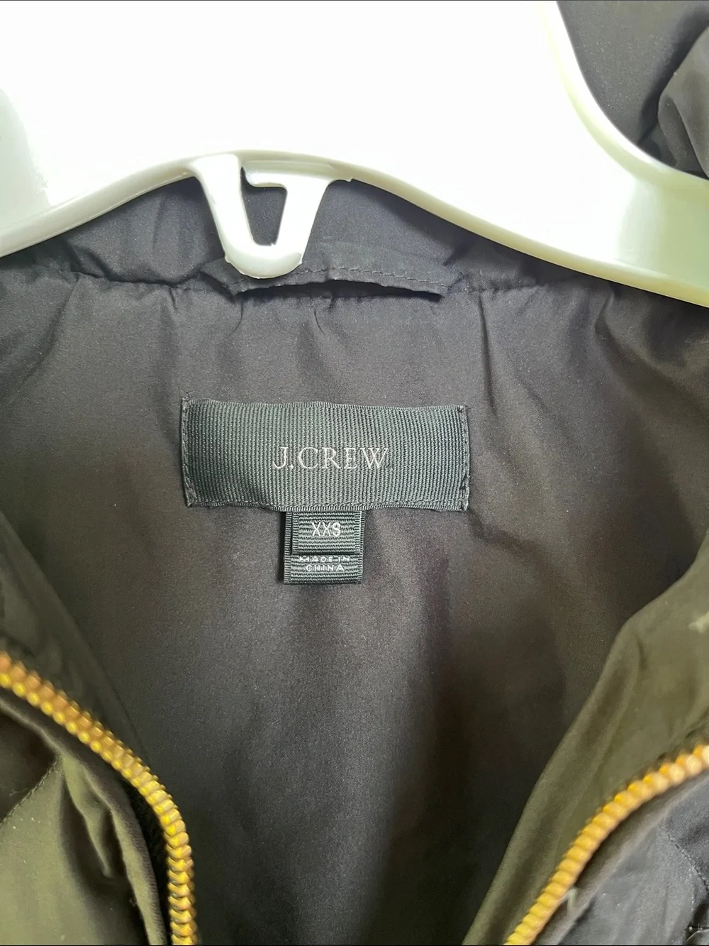 J Crew XS Quilted Down Puffer Vest - Black